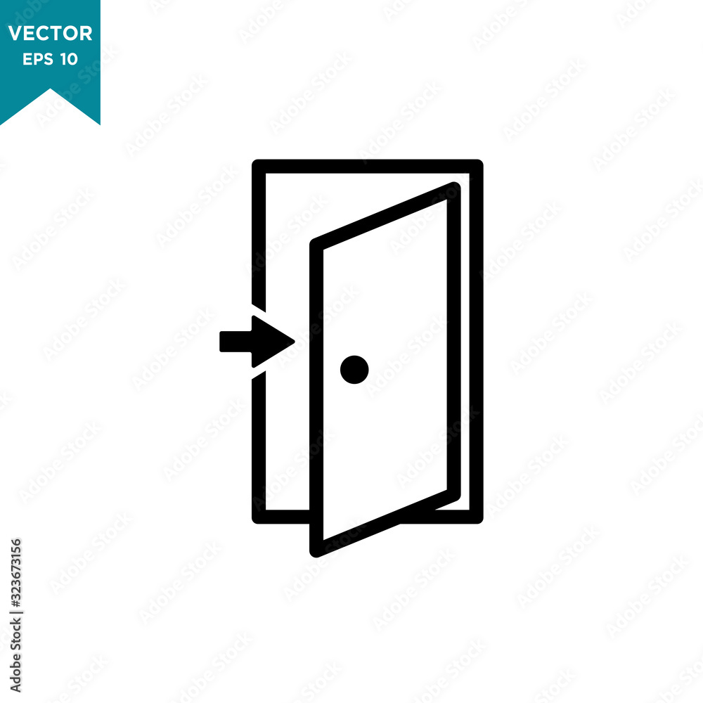 door icon in trendy flat design vector logo template door icon in trendy flat design vector logo template