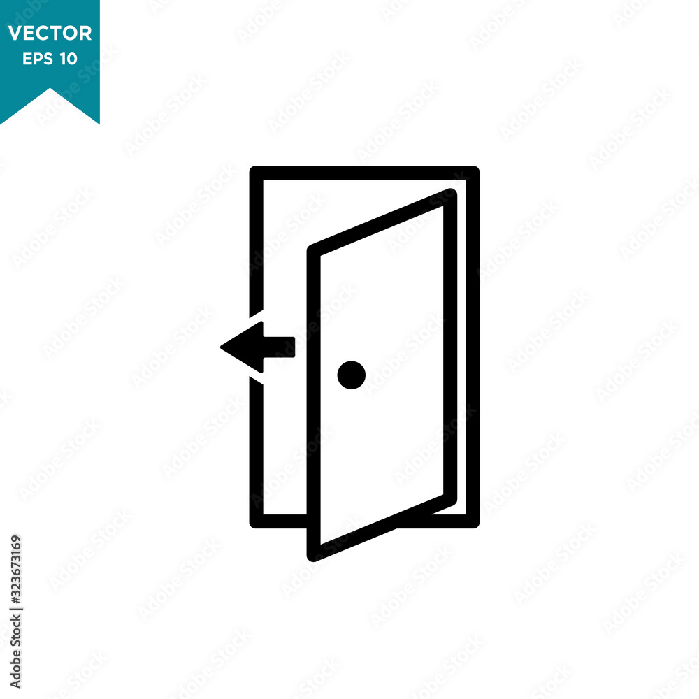 door icon in trendy flat design vector logo template door icon in trendy flat design vector logo template