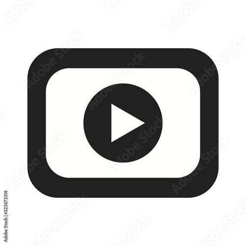Free Download Play Video icon. Flat style. Movie. Vector illustration - GFXLoad