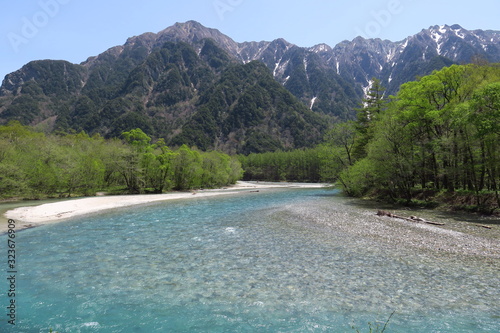 Azusa River, Kamikochi, Nagano Prefecture, Japan in May
