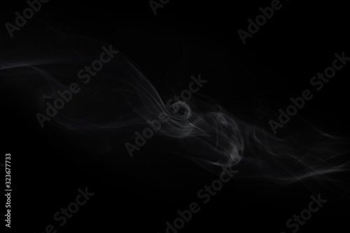 Abstract smoke image on black background