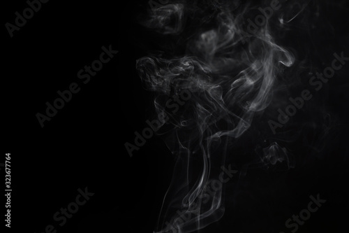 Abstract smoke image on black background