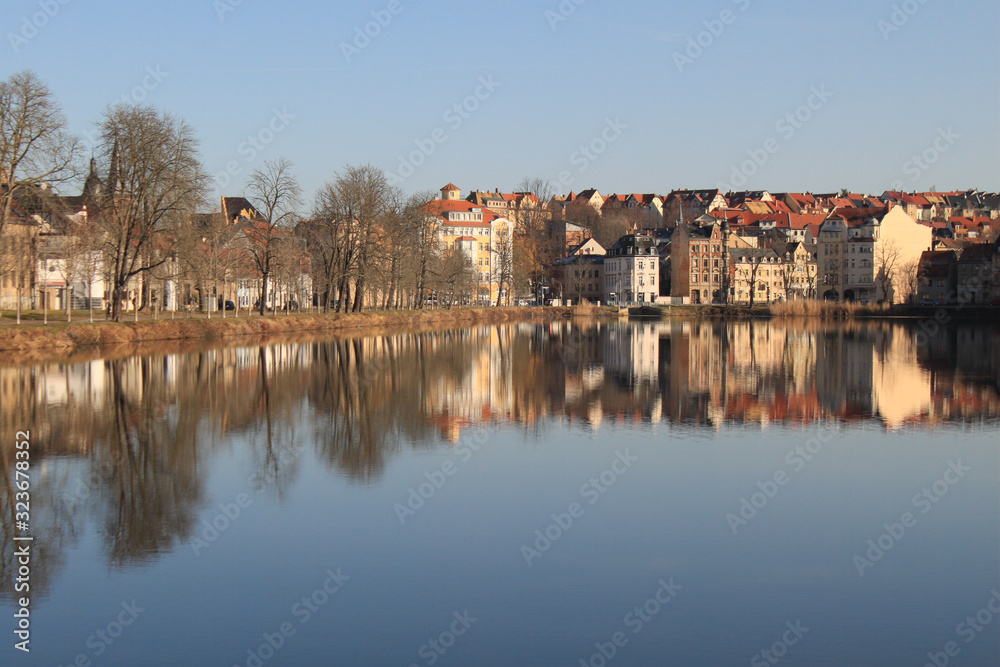 Fototapeta premium Altenburg; Blick über den Großen Teich