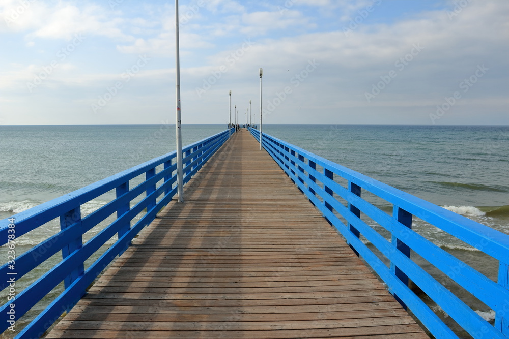 pier on the Baltic sea in summer