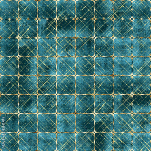Watercolor abstract geometr...
