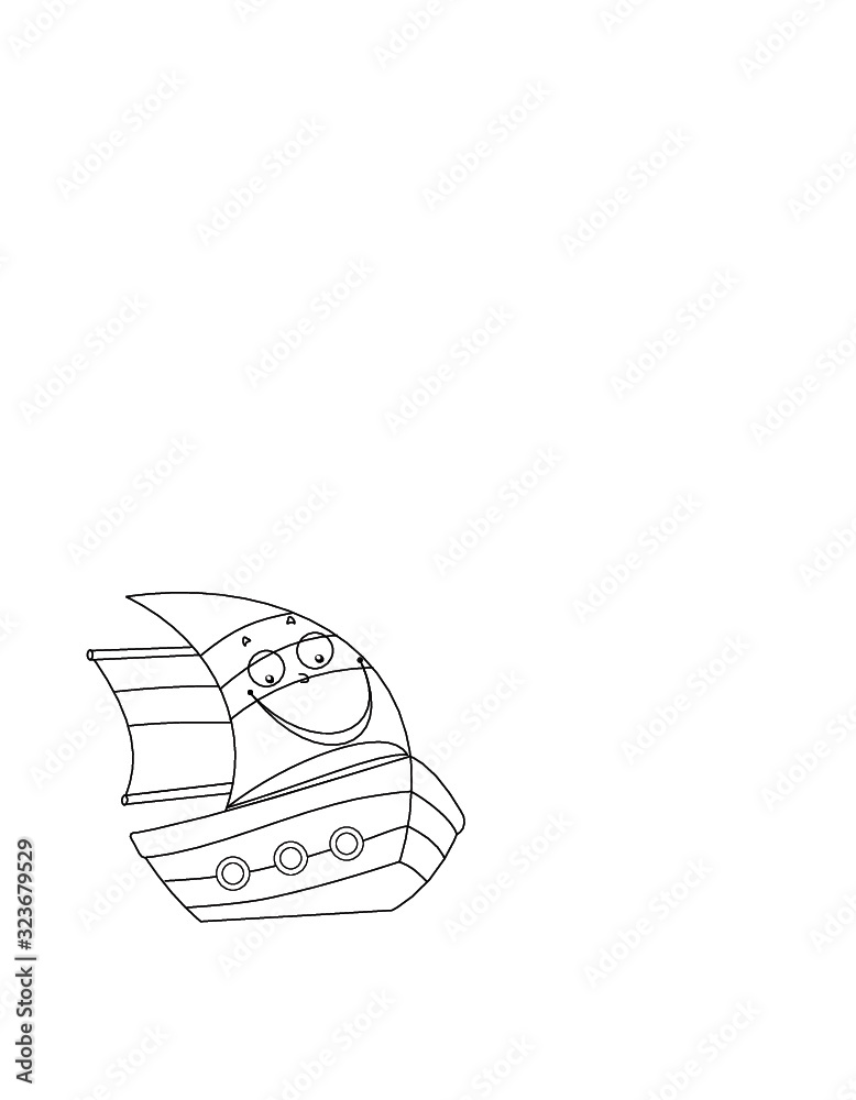 Ship drawing, ship outline Ship drawing, ship outline