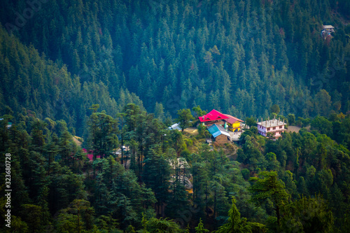 Beautiful Green mountain view in naldehra, Shimla,Himachal pradesh, India