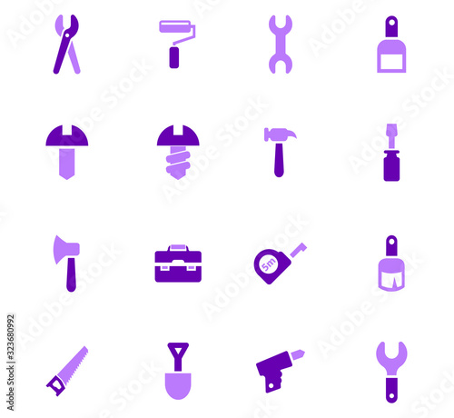 Work tools icons set