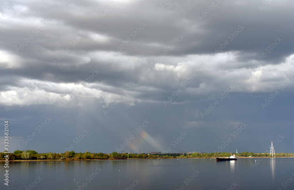 Fototapeta premium ships on the Volga river