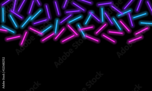 Pattern of neon multi-colored sticks. Vector illustration.