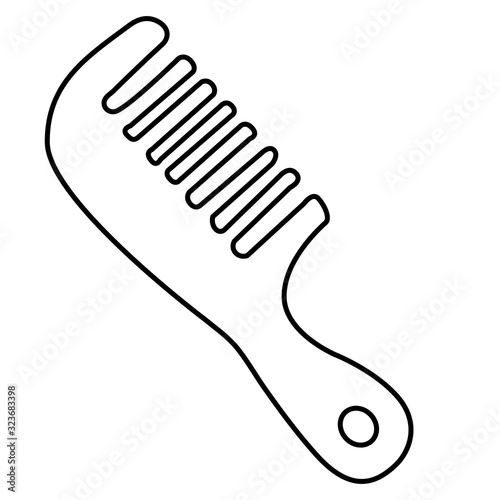 doodle hairbrush on white background, vector. For thematic design