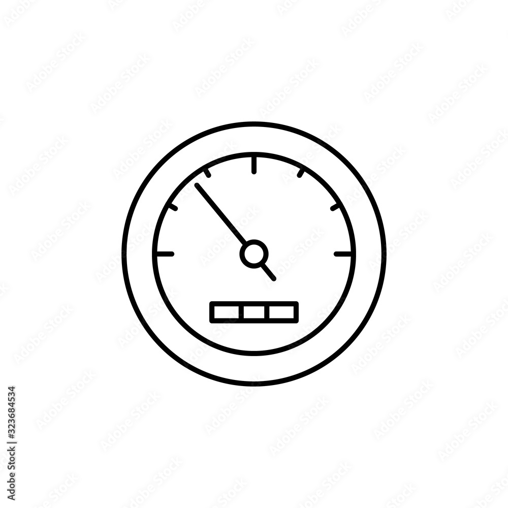 Speedometer, car icon. Simple line, outline vector elements of driving school icons for ui and ux, website or mobile application Speedometer, car icon. Simple line, outline vector elements of driving school icons for ui and ux, website or mobile application