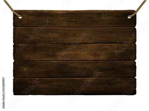 A wooden background shield. High detailed realistic illustration