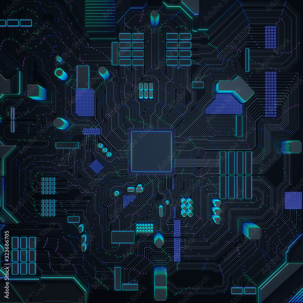 CPU Chip on Motherboard CPU Chip on Motherboard