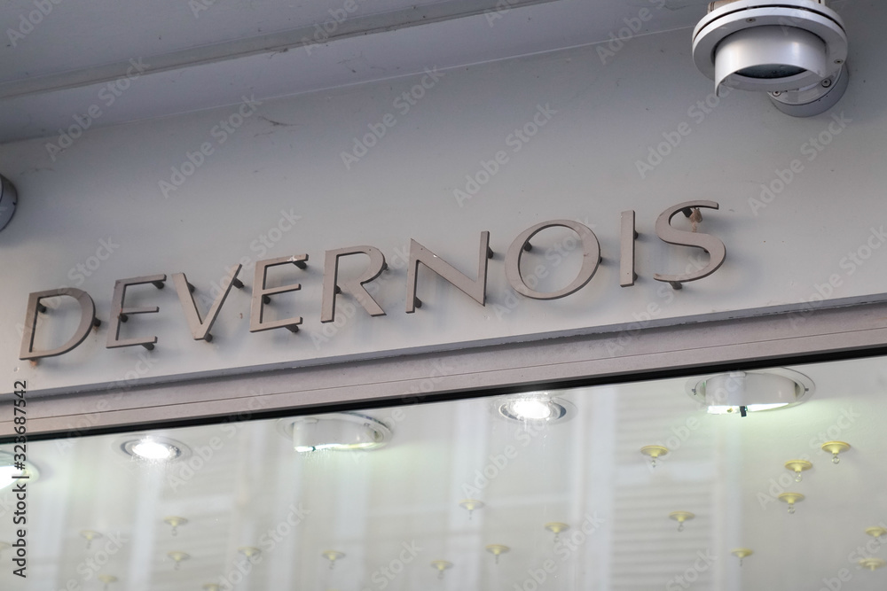Devernois logo store sign brand for women girls clothing fashion shop Stock  Photo | Adobe Stock