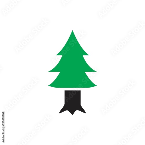 Tree icon template black color editable. Tree icon symbol Flat vector illustration for graphic and web design.