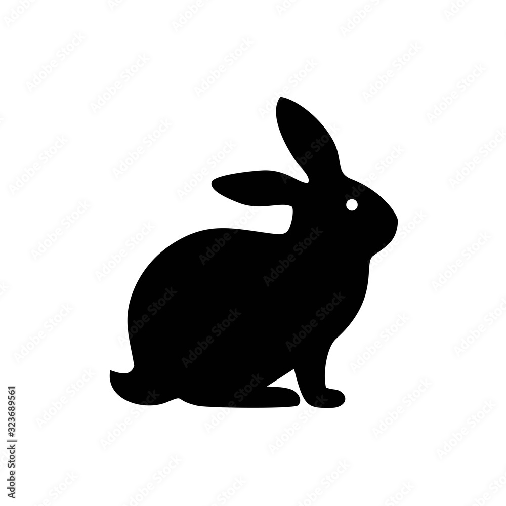 Bunny icon template black color editable. Bunny icon symbol Flat vector illustration for graphic and web design. Bunny icon template black color editable. Bunny icon symbol Flat vector illustration for graphic and web design.