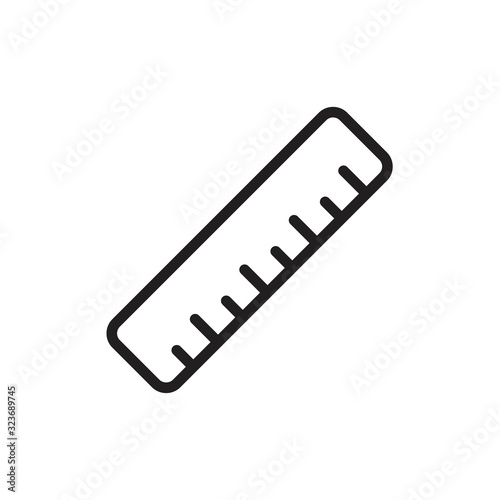 Pencil and ruler icon template black color editable. Pencil and ruler icon symbol Flat vector illustration for graphic and web design.
