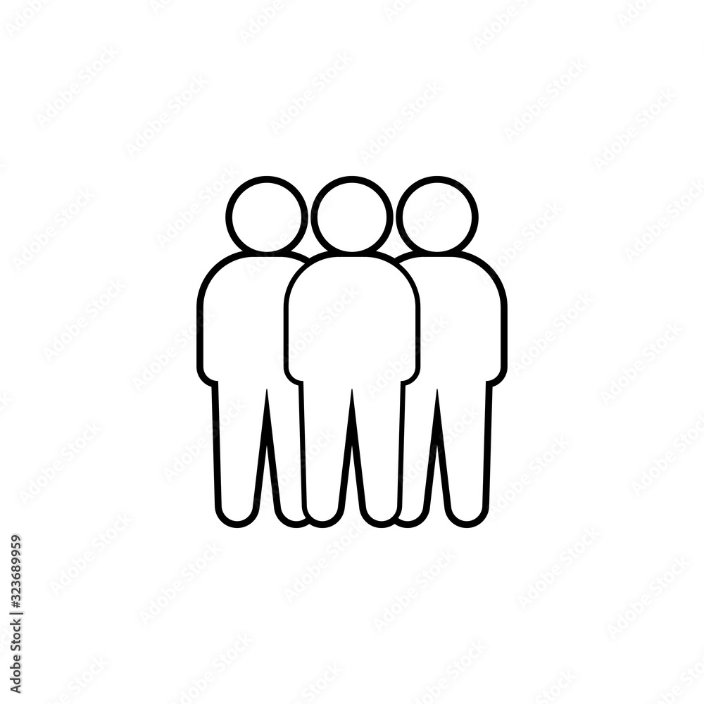 staff icon. Simple thin line, outline vector of conversation icons for ui and ux, website or mobile application