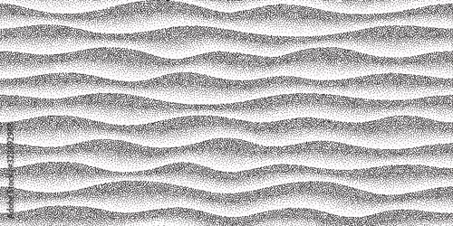 Obraz Abstract seamless stippled halftoned waves pattern