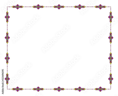 Fotografie Large colored refined frame with complex pattern
