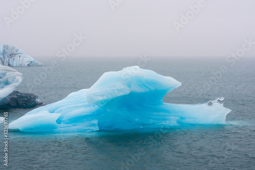 Jokulsarlon lagoon with icebergs on Iceland