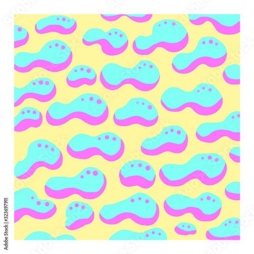 Creative Doodle Hipster Border Pattern Illustration Vectors of Blobs and Circles