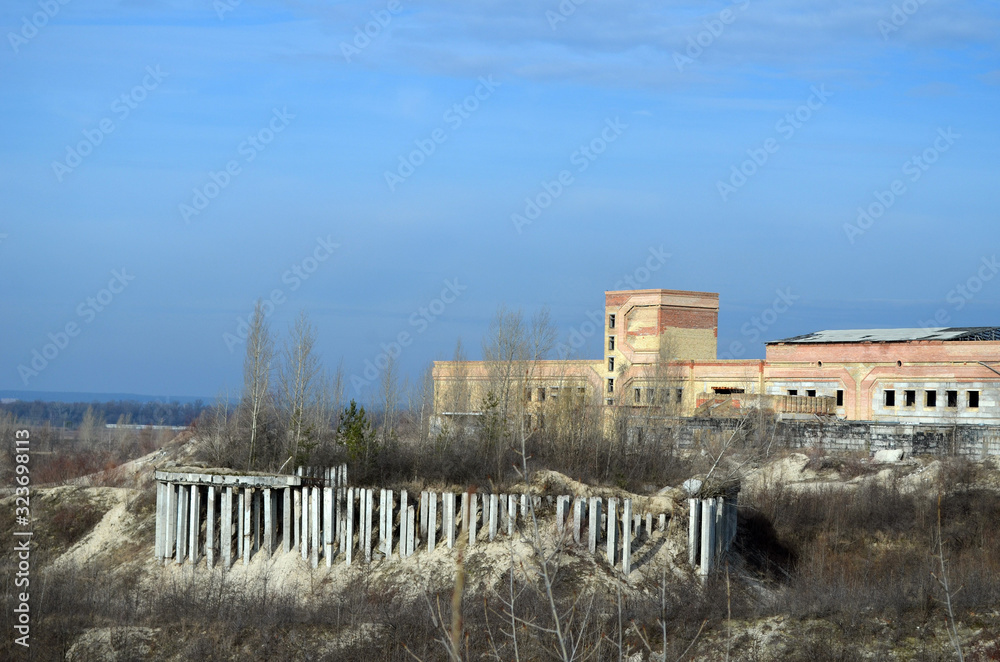 Abandoned construction site of hospital. Abandoned at 1991,during Ukrainian undependence crisis. Kiev,Ukraine Abandoned construction site of hospital. Abandoned at 1991,during Ukrainian undependence crisis. Kiev,Ukraine