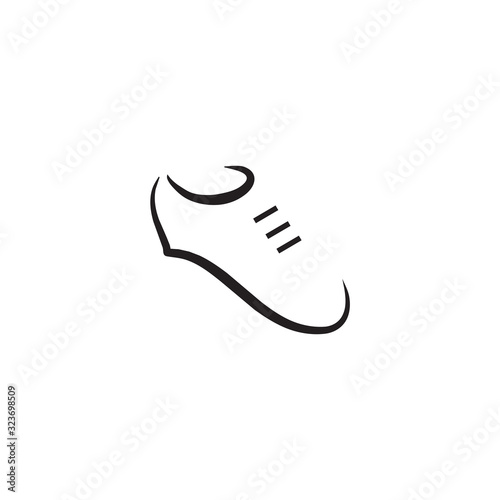 Shoes company logo design vector illustration template