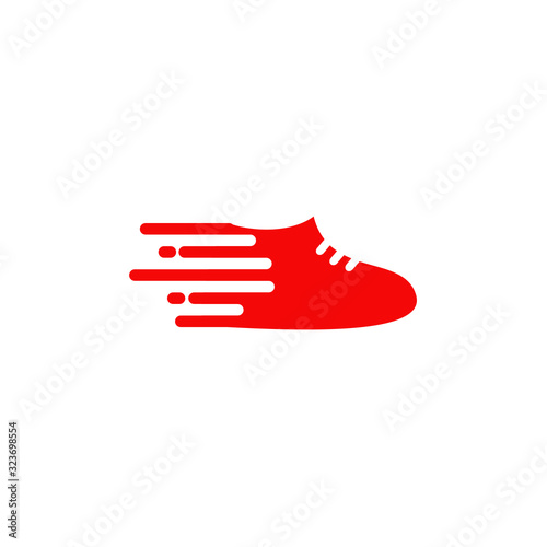 Shoes company logo design vector illustration template