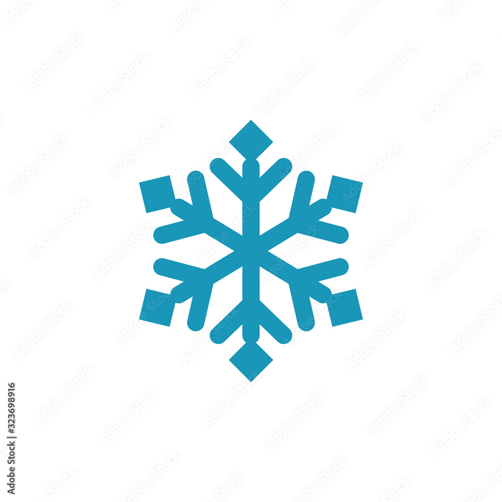 Snowflake logo design vector icon template Snowflake logo design vector icon template