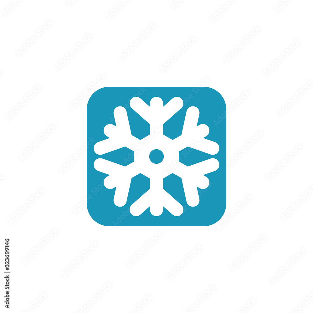 Snowflake logo design vector icon template Snowflake logo design vector icon template