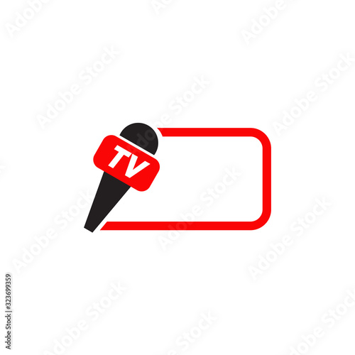 TV or Television icon logo design vector template