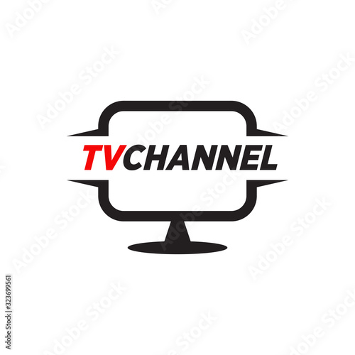 TV or Television icon logo design vector template