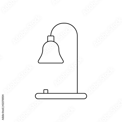Lamp outline icon isolated. Symbol, logo illustration for mobile concept, web design and games.
