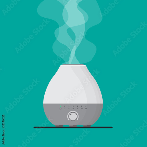 Air humidifier.Air purifier vector flat design.