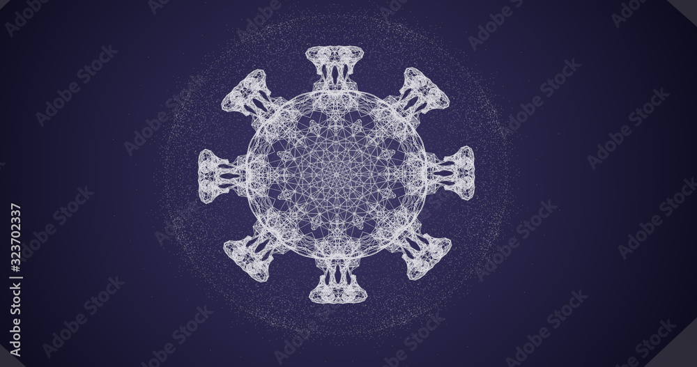 Naklejka premium Abstract digital glitch art pattern in white warning damage over dark background.