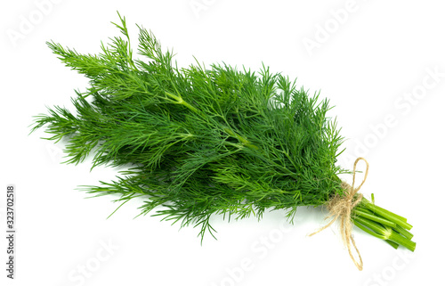 Fototapeta Naklejka Na Ścianę i Meble -  bunch of dill on a white background