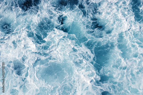 Fototapeta Naklejka Na Ścianę i Meble -   sea water with white wave for background