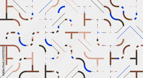 Linear Abstract Vector Pattern Design