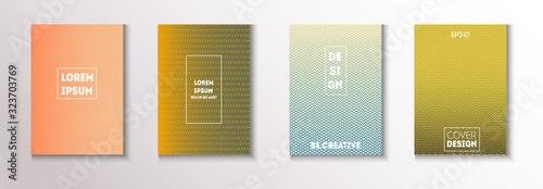 Folded Minimal Cover Vector Set. Cool Technology Wallpaper. Modern 