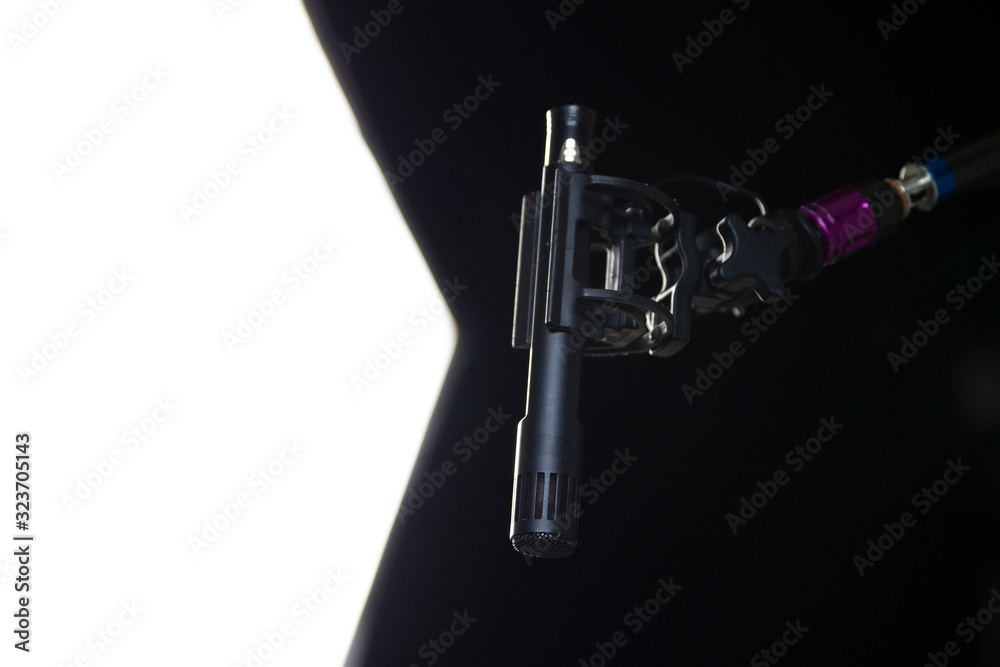 Naklejka premium Microphone Boom in Sitcom Studio Set
