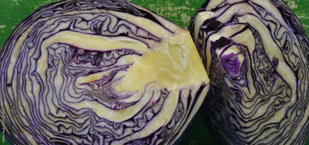 Obraz premium close up of a head of red cabbage