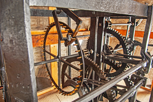 Historisches Uhrwerk im Zytturm von Luzern, Schweiz photo