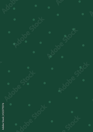Tile pattern with orange polka dots on green background