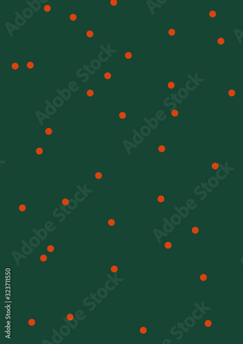 Background template design with polkadots on green illustration