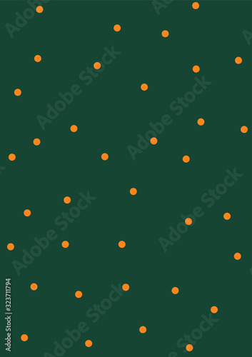 Orange Polka Dot Pattern - Background Full Colour