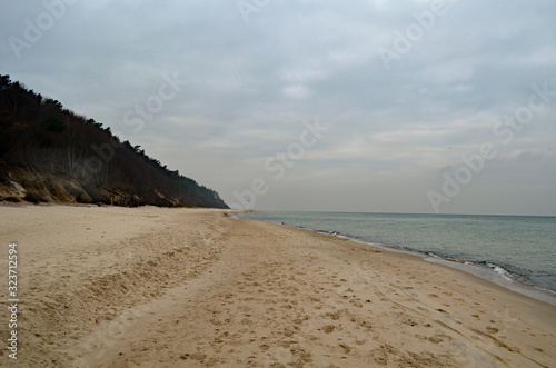 Baltic beach in november photo