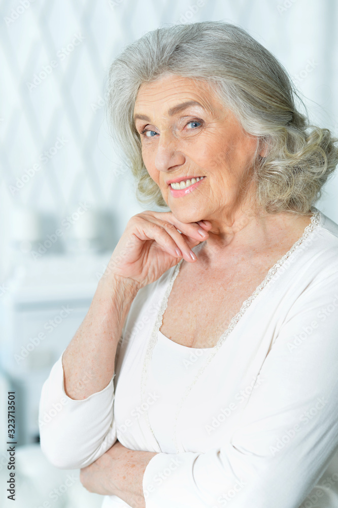 Close up portrait of beautiful smiling senior woman Close up portrait of beautiful smiling senior woman