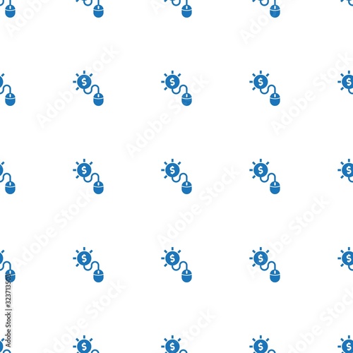 Pay per click icon pattern seamless isolated on white background. Editable filled Pay per click icon. Pay per click icon pattern for web and mobile.